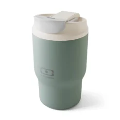 Mug isotherme avec paille 360ml vert