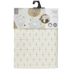 Nappe motif doré 140x250cm
