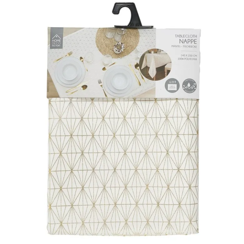 Nappe motif doré 140x250cm