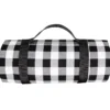 Nappe pique-nique carreau noir 280x140cm
