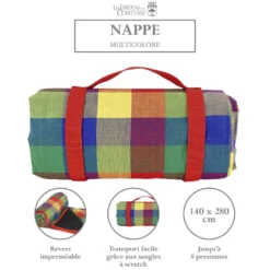 Nappe xl à revers étanche 280cm x140cm
