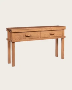 Nara- console en bois avec 2 tiroirs 130 cm