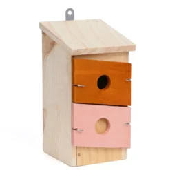 Nichoir en bois de pin artisanal adapté à plusieurs espèces d'oiseaux