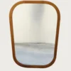 Niva - miroir rectangulaire en bois massif de manguier pour salle de bain