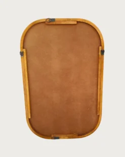 Niva - miroir rectangulaire en bois massif de manguier pour salle de bain