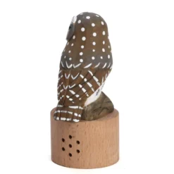 Oiseau détecteur de mouvement en bois Chouette