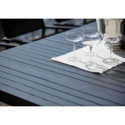 Olhao console extensible et 6 chaises en aluminium