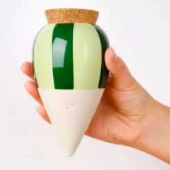 Olla en céramique Pépin Vert et lilas