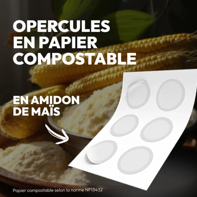 102 opercules compostables Caps'me