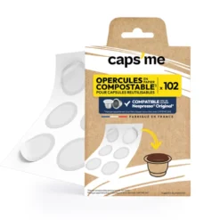 102 opercules compostables Caps'me
