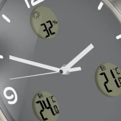 Optus mytime io nx horloge murale radio pilotée avec mesure de temperature et hu