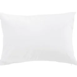 Oreiller de sommeil en kapok, housse coton respirante us standard blanc