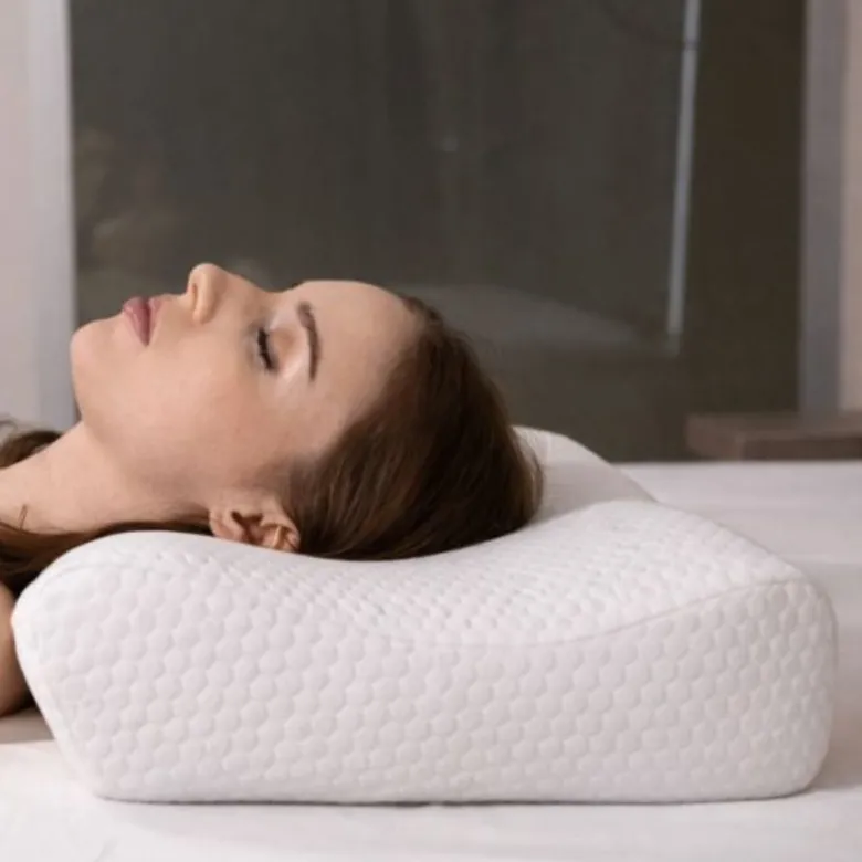 Oreiller ergonomique duo ajustable mémoire de forme, taie bambou incluse