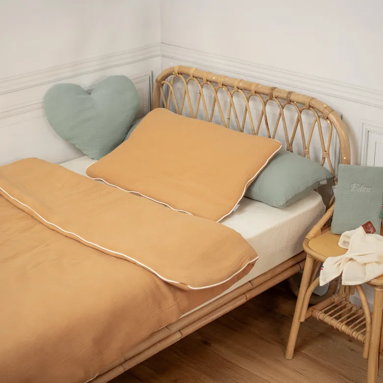 Oreiller plat en gaze de coton jeanne