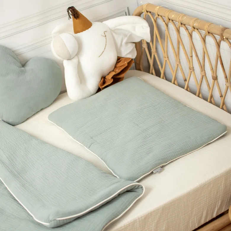 Oreiller plat en gaze de coton jeanne