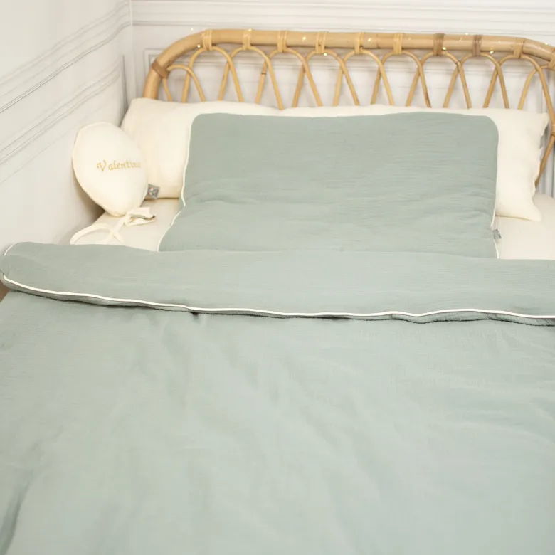 Oreiller plat en gaze de coton jeanne