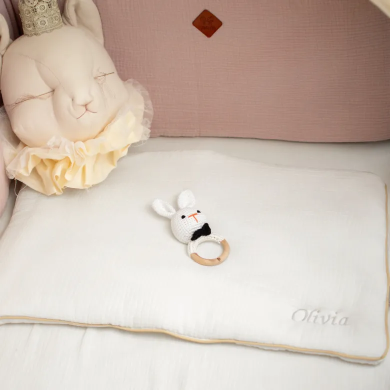 Oreiller plat en gaze de coton jeanne