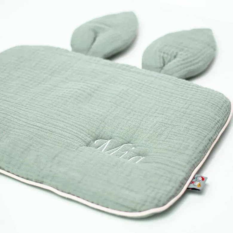 Oreiller plat lapin gaze de coton