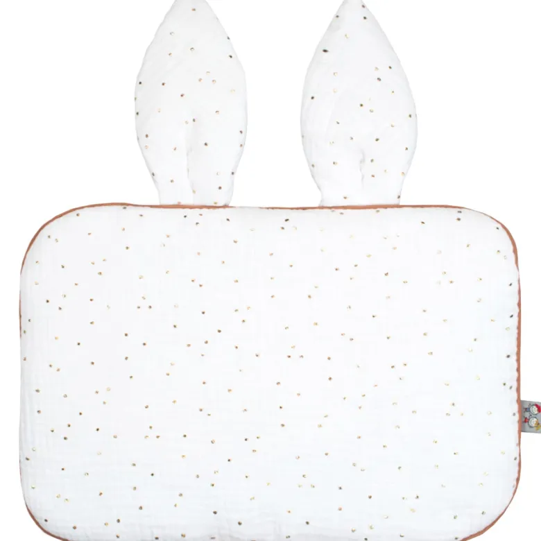 Oreiller plat lapin gaze de coton