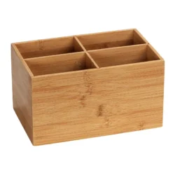 Organisateur à maquillage en bambou