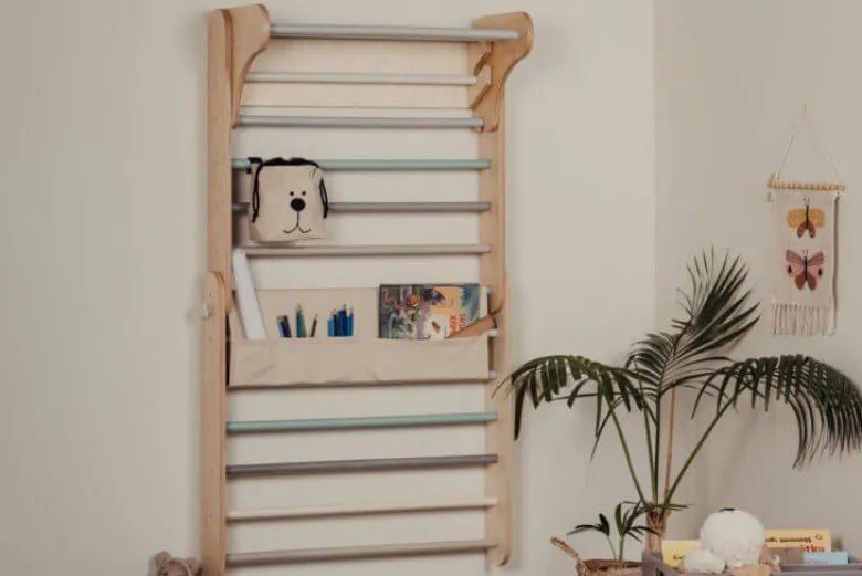 Organisateur pour mur suédois gris Gris