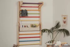 Organisateur pour mur suédois gris Gris