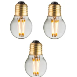Pack 3 ampoules e27 led filaments droits