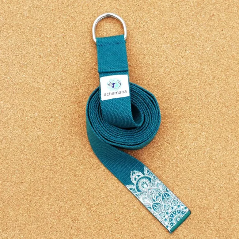 Pack 2 blocs yoga liège + sangle verte