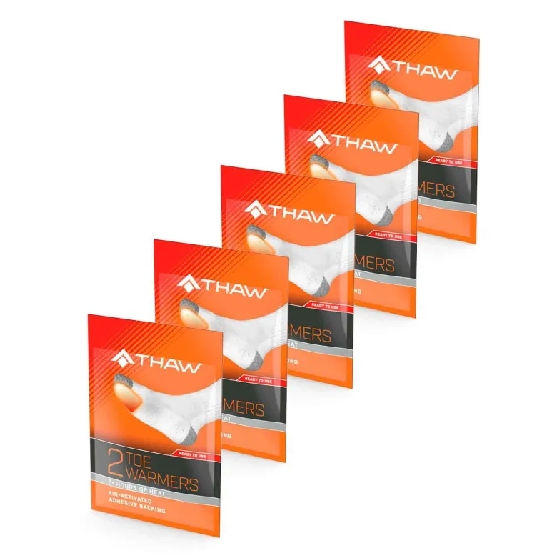 Pack de 5 chaufferettes pour pieds thaw - activation à l’air