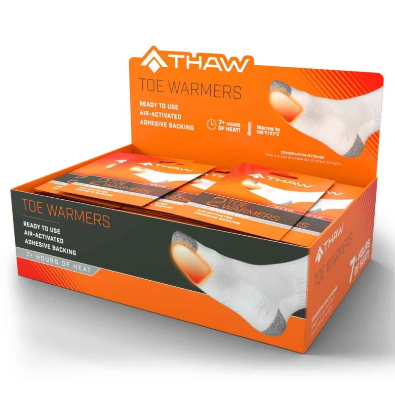 Pack de 40 chaufferettes pour pieds thaw - activation à l’air