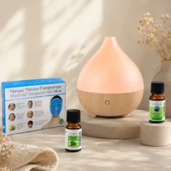 Pack fraîcheur anti-chaleur : diffuseur leo, masque gel & huiles essentielles