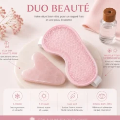 Pack fraîcheur visage & corps : masque gel, caudale & gua sha quartz