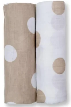 Pack 2 langes - pois taupes