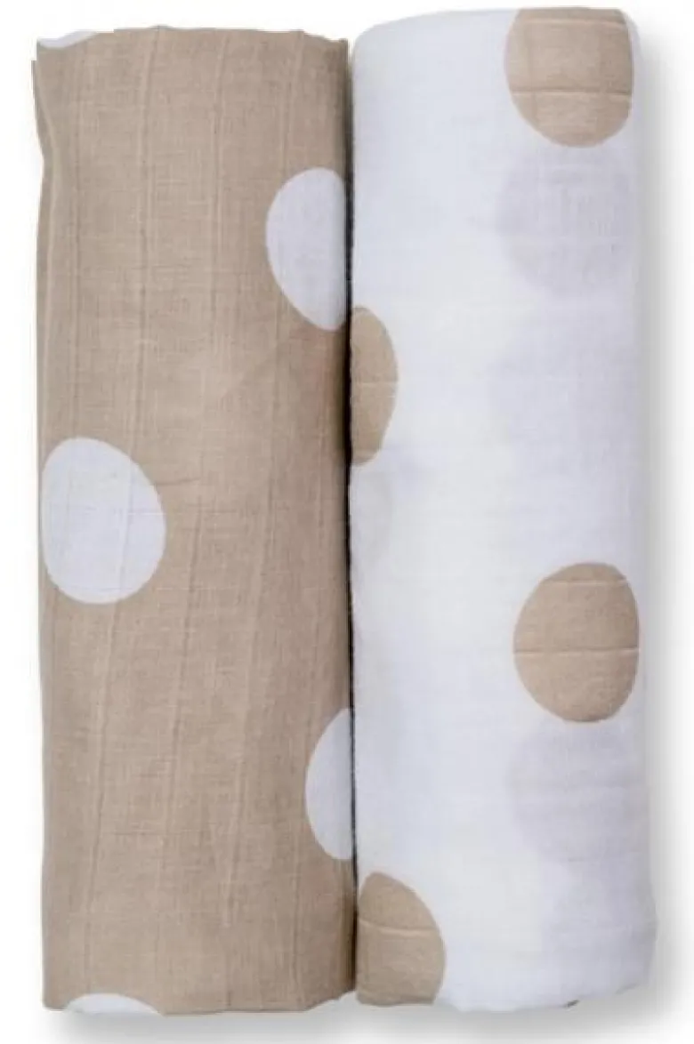 Pack 2 langes - pois taupes