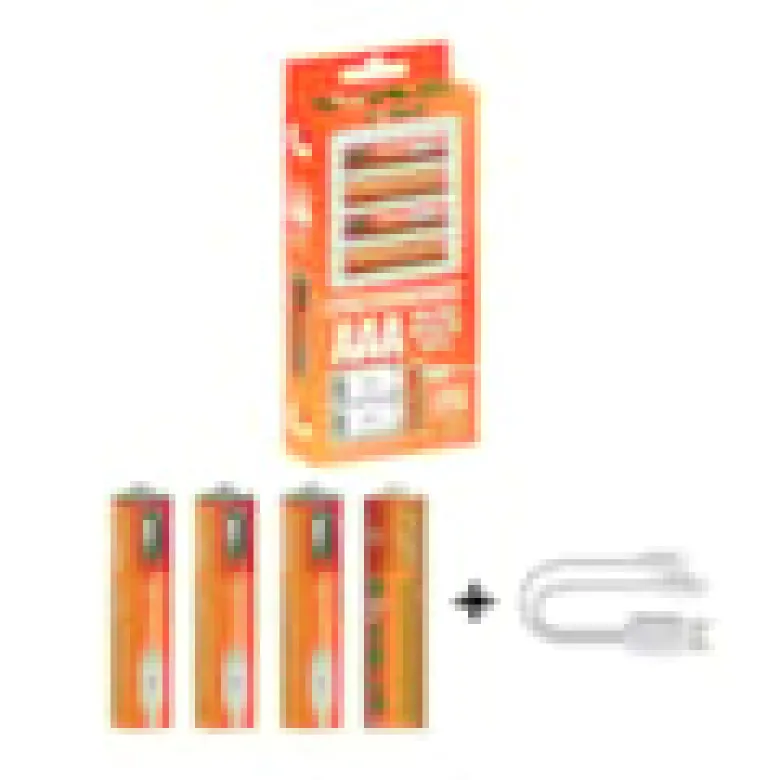 Pack 4 piles AAA rechargeables USB