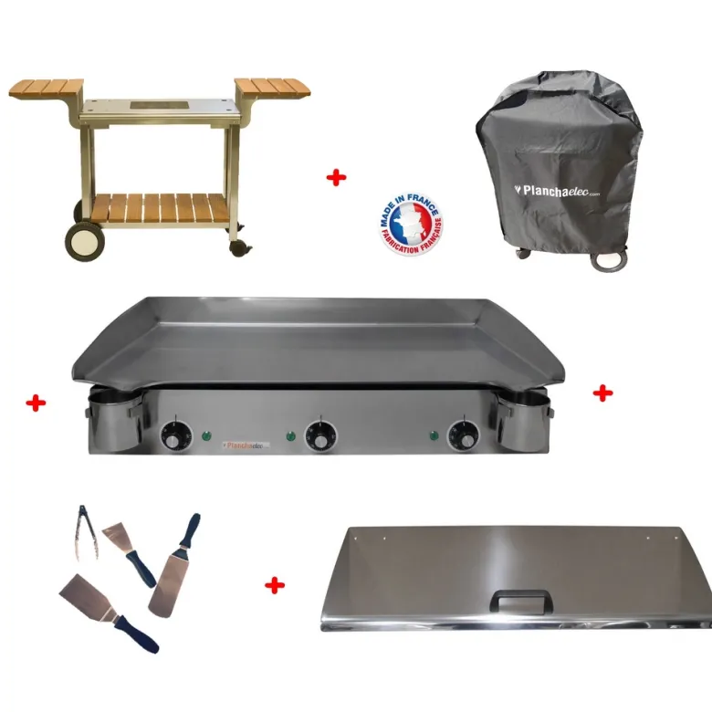 Pack plancha lux830 inox chariot elysee