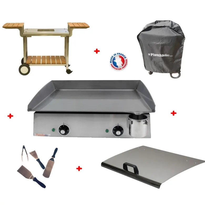 Pack plancha lux600 inox chariot elysee