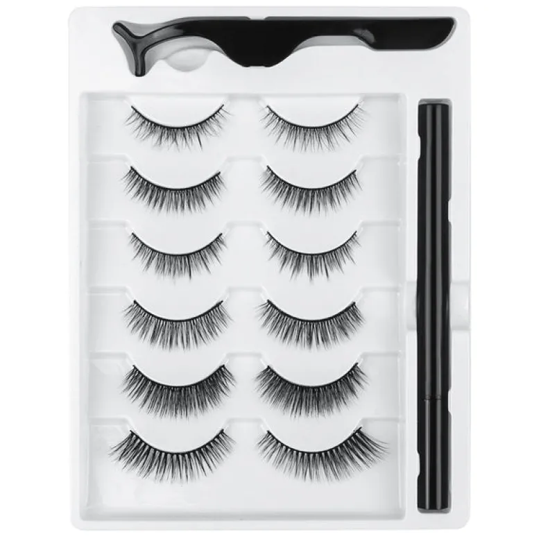 6 paires de faux cils magnetiques