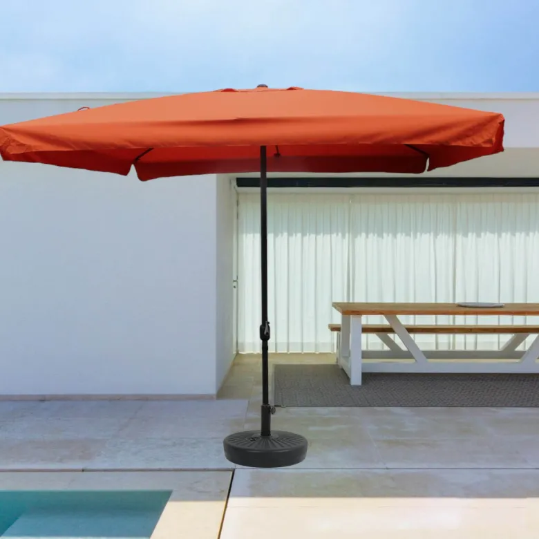 Palerme parasol terracotta carré 295 x 295 m