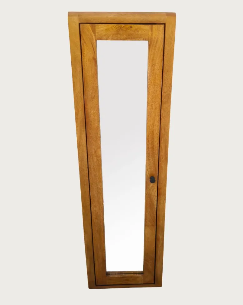 Palo - colonne à suspendre avec miroir en bois massif de manguier