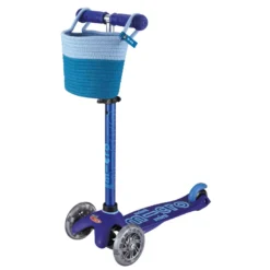 Panier bleu pour trottinette