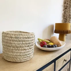 Panier cache-pot en palmier pour toutes vos plantes ou fleurs