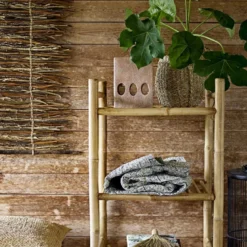 Panier cache pot à suspendre avec corde en herbes de mer