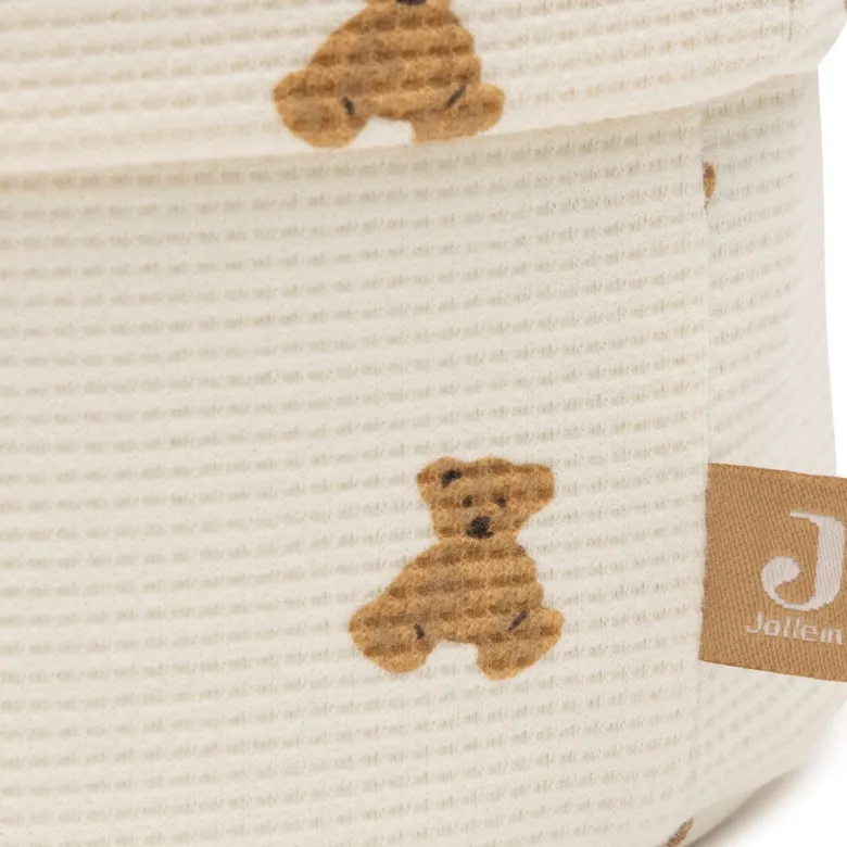 Panier de rangement little waffle mini teddy bear (14 x 18 cm)