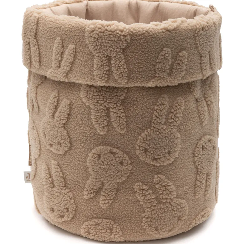 Panier de rangement miffy jacquard teddy biscuit (35 x 30 cm)