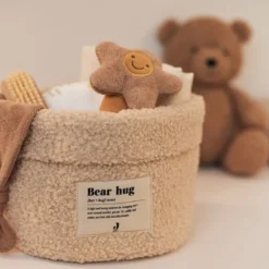 Panier de toilette boucle naturel (14 x 18 cm)