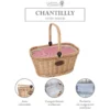 Panier galcière chantilly vichy rouge