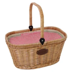 Panier galcière chantilly vichy rouge