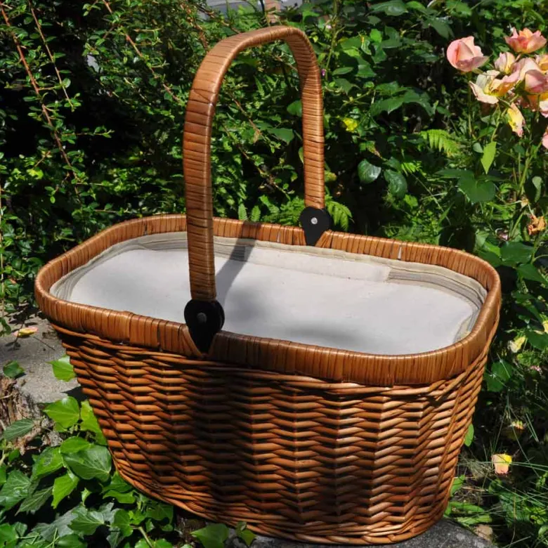 Panier glacière en osier chantilly lin