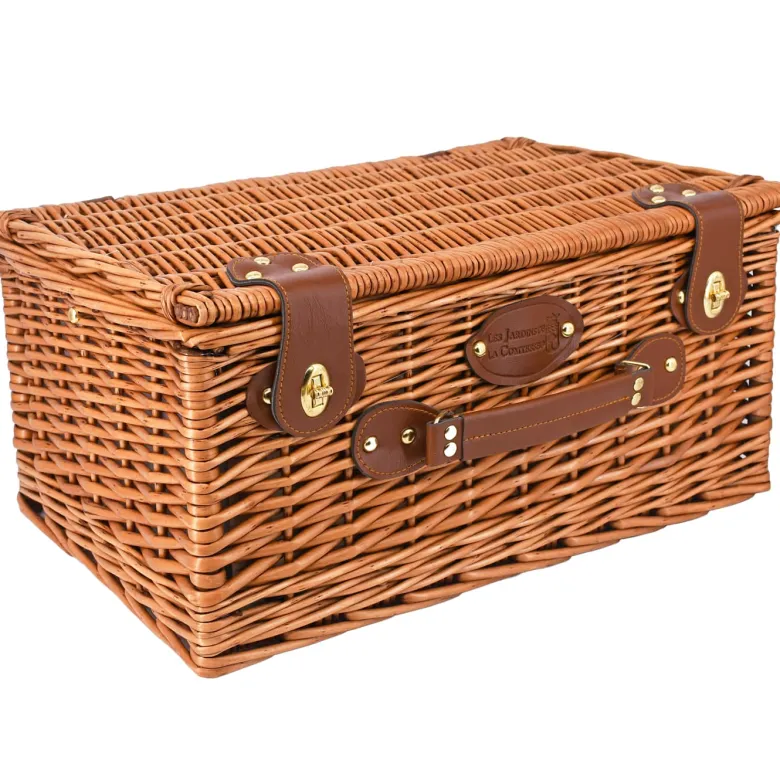 Panier pique-nique marly vichy bleu 4p